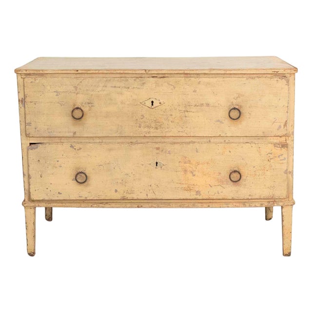 Late 18th Century Alsatian Pine Chest of Drawers with Original Paint For Sale