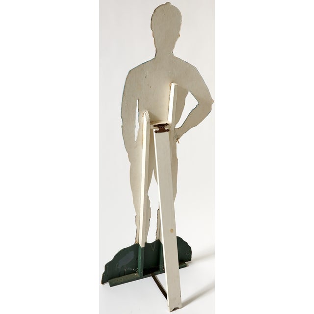 Traditional Blue Goose Stable Painted Wood Silhouette of a Jockey W/ Whitney Silks Collection of Marylou Whitney For Sale - Image 3 of 7