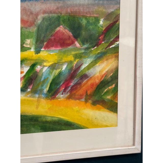 Lars Bertle, Mot Berget, 1987, Watercolor on Lithograph, Framed For Sale - Image 12 of 13