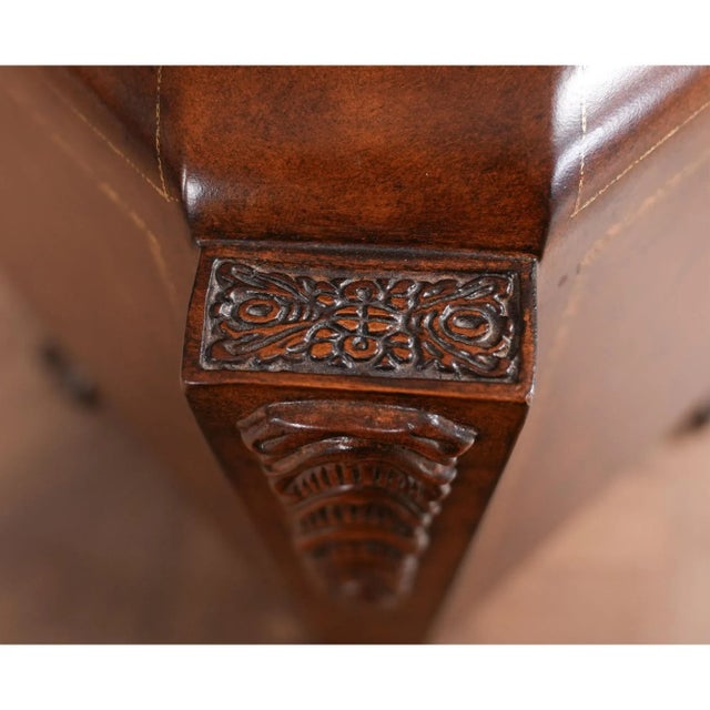 Vintage Faux Leather Waste Can For Sale - Image 9 of 12