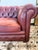 Leathercraft Leathercraft Burgundy Tufted Leather Chesterfield Sofa Loveseat For Sale - Image 4 of 9