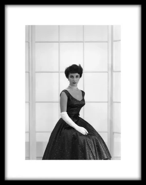 1948 Elizabeth Taylor in Front of Window Photo by John Engstead, Framed (11x14 Print)