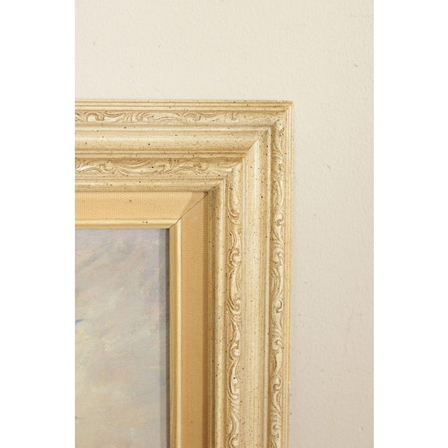 Wood Rino Viana Framed Oil Painting Seated Ballerina Figure Study For Sale - Image 7 of 18