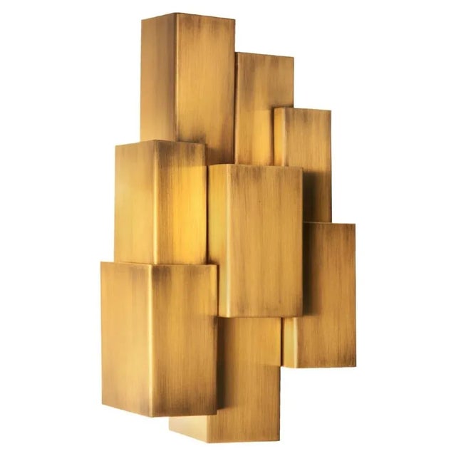 Small Inspiring Trees Oxidized Brushed Brass Wall Lamp by Insidherland For Sale - Image 6 of 6