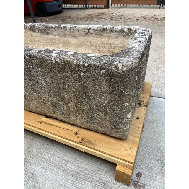 A Long Rectangular Limestone Field Trough From Burgundy, France, 19th Century For Sale - Image 11 of 16