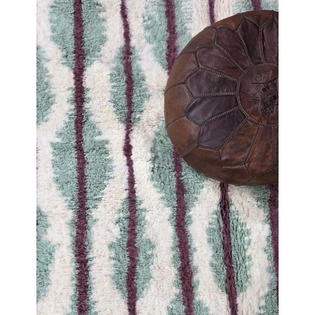 Bottle Green Sage Green Moroccan Rug - 9.8 X 6.8 Ft For Sale - Image 8 of 8