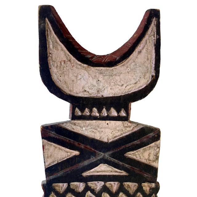 Wood Vintage African Tribal Carved Wood Totem For Sale - Image 7 of 10