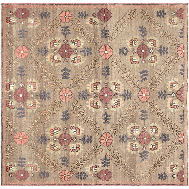 Textile 1960s Turkish Oushak Rug For Sale - Image 7 of 7