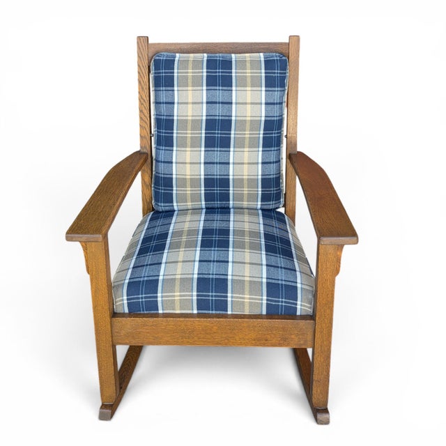 Antique Oregon Chair Co. Mission Oak Rocking Chair, Early 20th Century For Sale - Image 15 of 17