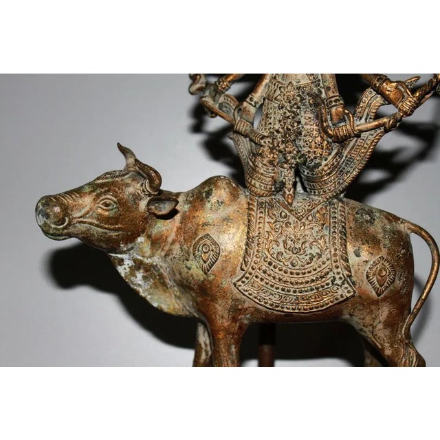 Gold Bronze Shiva Table Lamp For Sale - Image 8 of 13