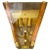 Brass 1980s Modernist Glass, Wood and Brass Italian Wall Sconce For Sale - Image 8 of 8
