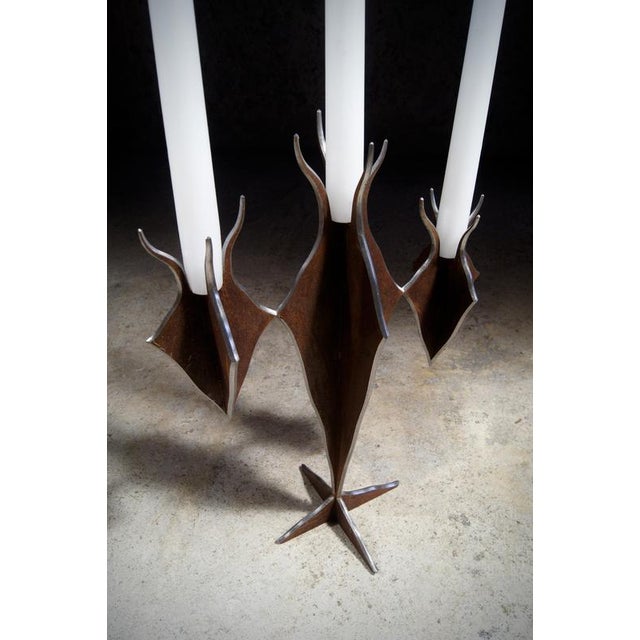 Candlestick in Steel by Frederic Gaillard For Sale - Image 4 of 8