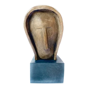 Abstract Sculpture of Womanâ€šÃ„Ã´s Head Signed J. Dersh