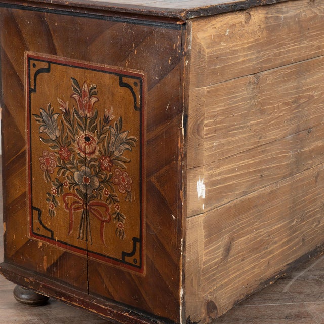 19th Century Original Hand Painted Large Chest of Three Drawers For Sale - Image 17 of 18