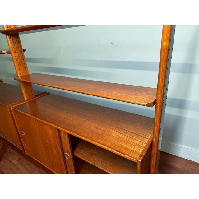 Erik Buch Freestanding Teak Wall Unit / Bookshelf / Room Divider For Sale - Image 9 of 12