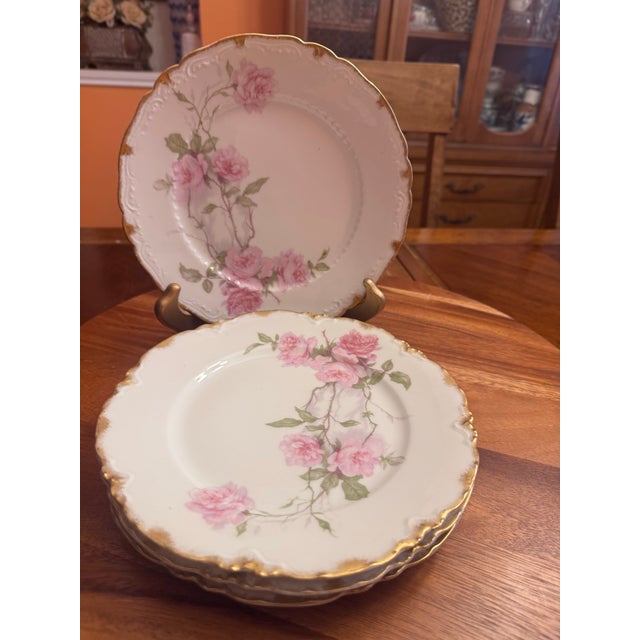 Ceramic 1930s Luncheon Plate Schleiger 1151 by Haviland a Set of 4 For Sale - Image 7 of 11