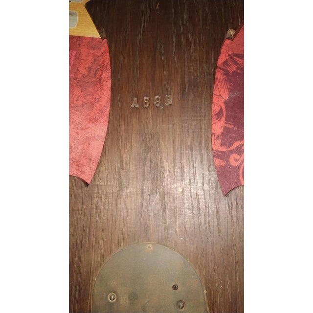 Mid 20th Century Barometer Weather Station in Wood, Metal, Brass and Beveled Glass For Sale - Image 6 of 6