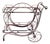 Antique Salterini Mt Vernon Wrought Iron Art Nouveau Pink Serving Bar Tea Cart For Sale