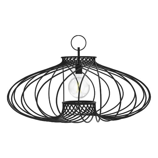 Pirouette I Round Matt Black Steel Pendant Lamp by JSPR For Sale