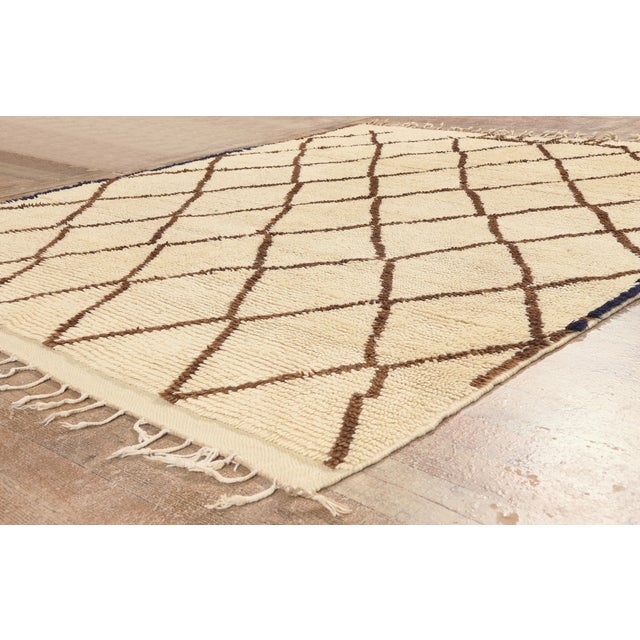 Beige Vintage Azilal Moroccan Rug, 06'05 X 07'11 For Sale - Image 8 of 10