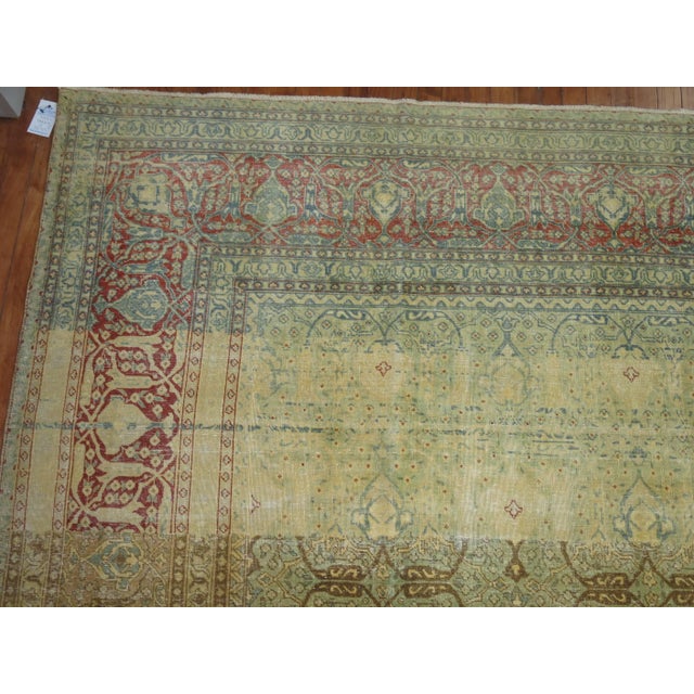 Zabihi Collection Large Antique Persian Isfahan Carpet For Sale - Image 4 of 6