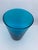Mid-Century Modern Mid-Century Modern Hand-Blown Turquoise Vase For Sale - Image 3 of 6