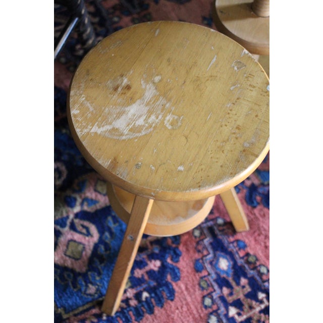 Vintage Adjustable Screw Stools For Sale - Image 12 of 15