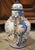 Antique Blue and White Lidded Vases From Savona, Italy, Circa 1800 For Sale - Image 4 of 12