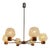 Mid-Century Modern 6-Arm Chandelier with Pressed Glass Shades, Late 20th Century For Sale