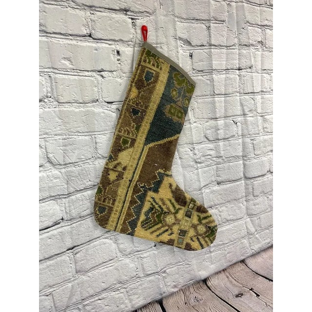 Turkish Kilim Rug Christmas Stocking For Sale - Image 4 of 4