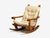 Mid-Century Modern Collden, Swedish Modern, Large Rocking Chair, Pine, Fabric, Sweden, 1970s For Sale - Image 3 of 14