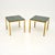 Gold Vintage French Brass Side Tables with Marble Tops, 1970, Set of 2 For Sale - Image 8 of 8