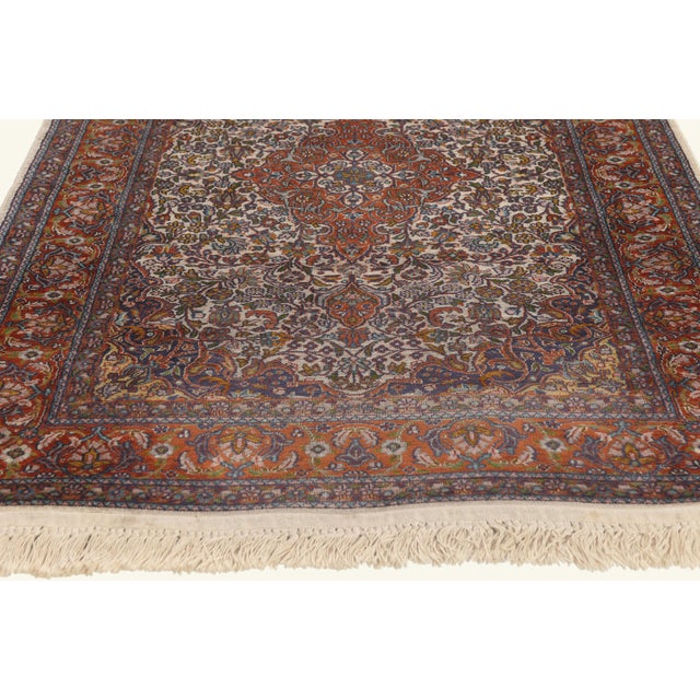 79790 Vintage Indian Kashmir Rug, 03'01 X 05'02 For Sale - Image 4 of 10