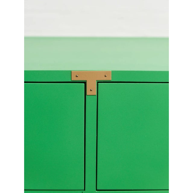 Mid-Century Modern Mid 20th Century Kelly Green Six Drawer Dresser For Sale - Image 3 of 10
