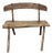 Italian Rustic Minimal Wooden Backrest Bench, 1890s For Sale