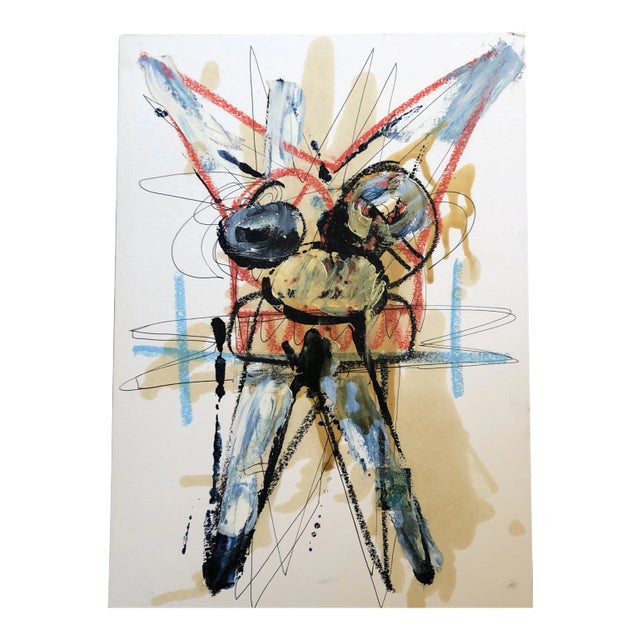 Original Vintage Wayne Cunningham Abstract Figure Oil Painting 1990’s For Sale