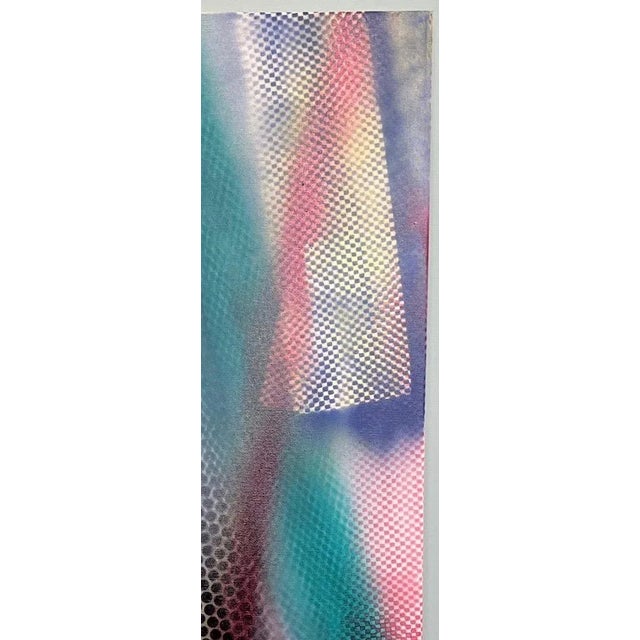 Abstract “Pixelated 003” Acrylic Painting on Canvas by Michael Sarno - For Sale - Image 3 of 11