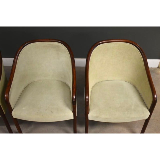 Wood 1970s Ward Bennett for Brickel Associates Banker Chairs - Set of 4 For Sale - Image 7 of 10