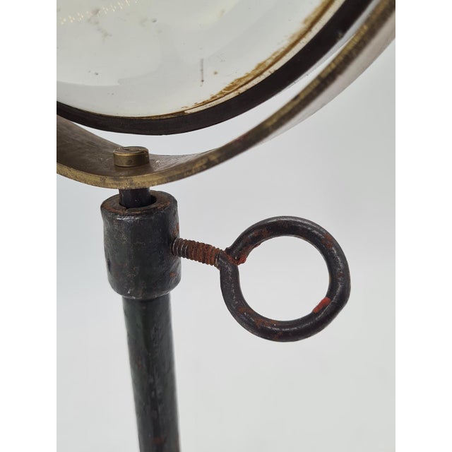 Antique 19th Century Optical Lens on Cast-Iron Stand For Sale - Image 4 of 14