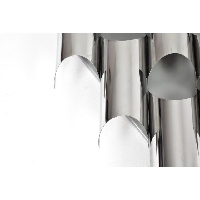 Pair of Sculptural Chrome Tubular Wall Sconces by Reggiani, Italy, 1970s For Sale - Image 6 of 8