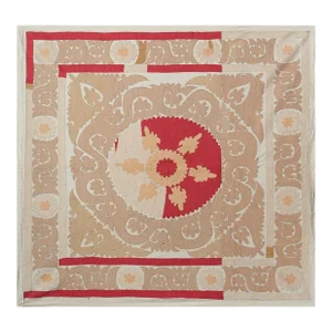 Suzani White Washed Pastel Tapestry