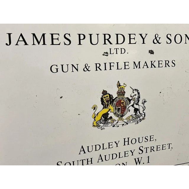 Enamel Sign from James Purdey & Sons For Sale - Image 11 of 13