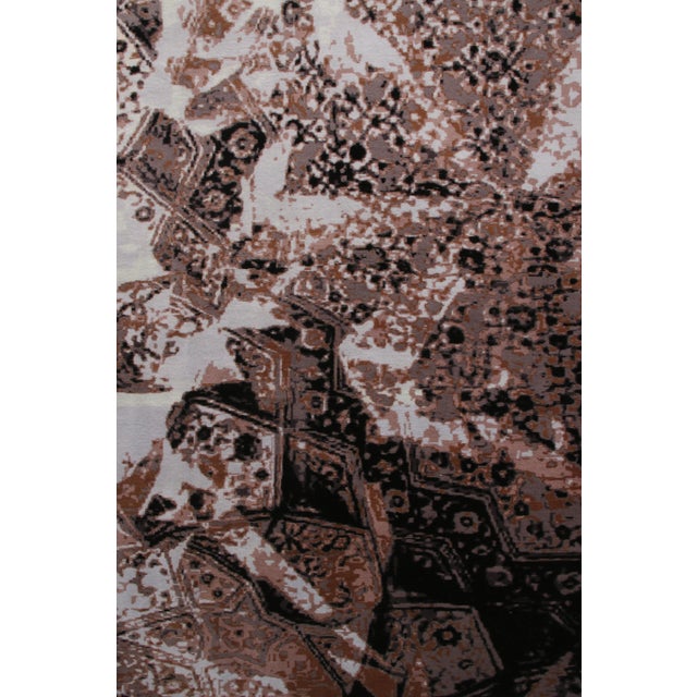 2010s Rug & Kilim’s Modern Rug in Blue and Beige-Brown Abstract Pattern For Sale - Image 5 of 6