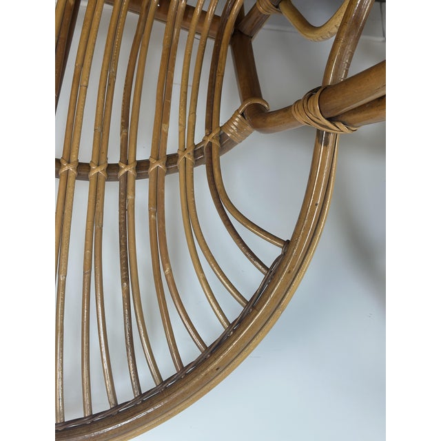 Vintage Rattan and Bamboo Armchairs, 1960s, Set of 2 For Sale - Image 4 of 14