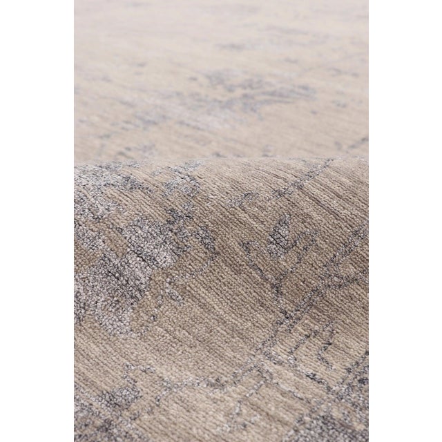 Pasargad Home Transitional Silver Area Rug, 9'11'' X 14' 2'' For Sale - Image 4 of 6