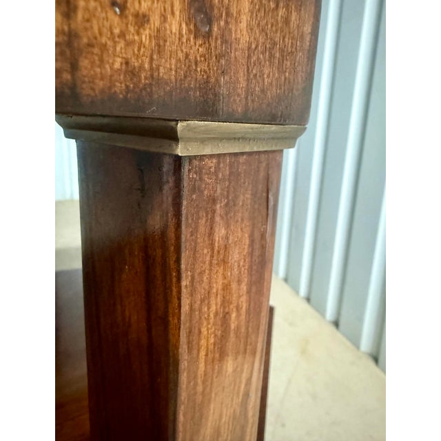 Vintage Euro Style Two-Tiered Octagonal Eglomisé Mahogany Cocktail / Coffee Table For Sale - Image 9 of 11