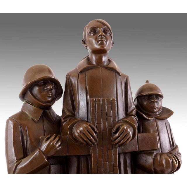 Memorial Sculpture, 20th Century, Bronze For Sale - Image 3 of 9