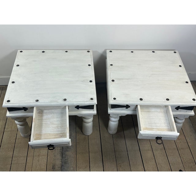 Pair of matching coffee tables, perfect for use as end tables, side tables, or even unique bedside tables. They bring a...