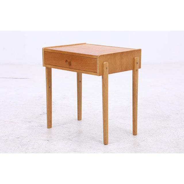 Vintage Bedside Table in Oak, 1960s For Sale - Image 11 of 12