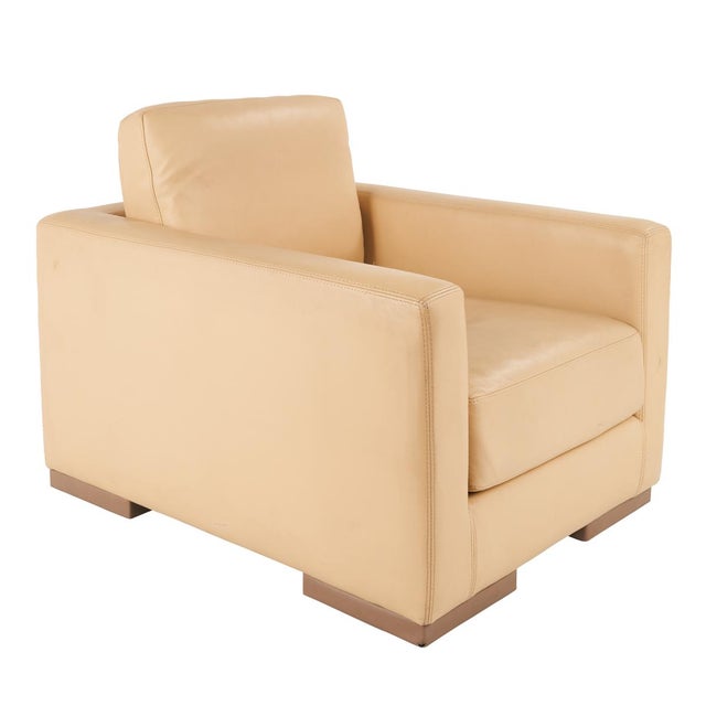 Italian 1980s Schumacher Italian Leather Lounge Chairs - A Pair For Sale - Image 3 of 6